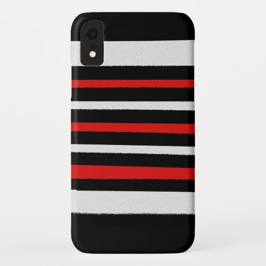 Coques Case-Mate iPhone Noir Blanc Rouge Cool Motifs simples (Dos)