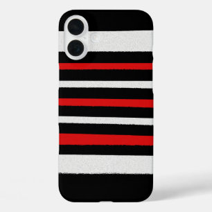 Coques iPhone 16 Plus Noir Blanc Rouge Cool Motifs simples