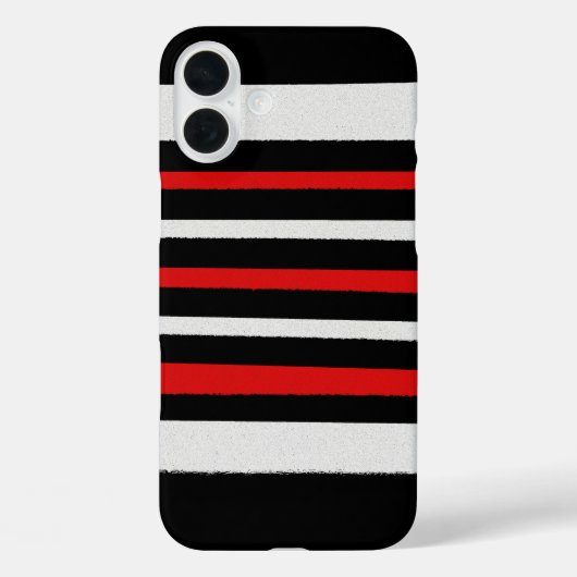 Coques Case-Mate iPhone Noir Blanc Rouge Cool Motifs simples (Verso)