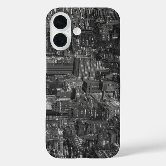 Coques Case-Mate iPhone Noir blanc rouge New York City Skyline (Verso)