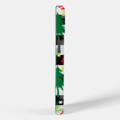 Coques Case-Mate iPhone Noir Blanc Stripes Neiges Rouge Vert Arbres (Verso / Droite)