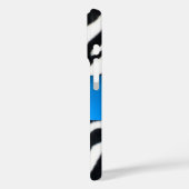 COQUES Case-Mate iPhone NOIR BLANC ZEBRA FOUR AQUA BLEU GEM MONOGRAM (Verso / Gauche)