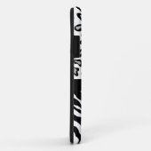 Coques Case-Mate iPhone Noir Blanc Zèbre Leopard Nom de la peau Personnali (Dos/Droite)