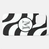 Coques Case-Mate iPhone noir + blanc zèbre rayure motif moderne (Verso (horizontal))