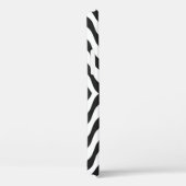 Coques Case-Mate iPhone noir + blanc zèbre rayure motif moderne (Verso / Droite)