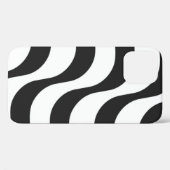 Coques Case-Mate iPhone noir + blanc zèbre rayure motif moderne (Verso (horizontal))