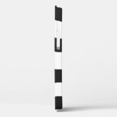 Coques Case-Mate iPhone noir + blanc zèbre rayure motif moderne (Verso / Gauche)