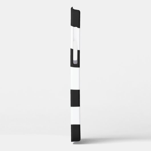 Coques Case-Mate iPhone noir + blanc zèbre rayure motif moderne (Verso / Gauche)