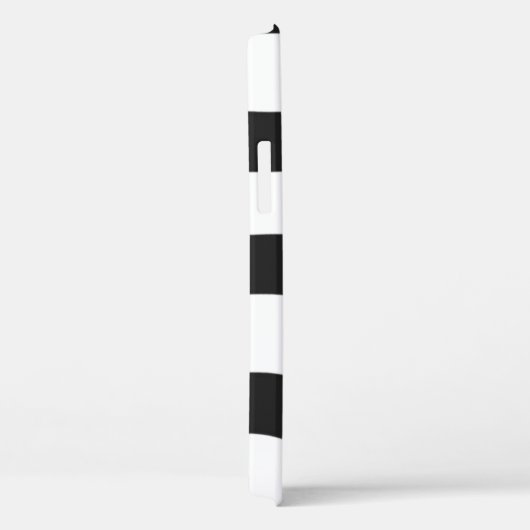 Coques Case-Mate iPhone noir + blanc zèbre rayure motif moderne (Verso / Droite)