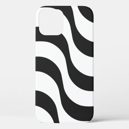 Coques Case-Mate iPhone noir + blanc zèbre rayure motif moderne (Verso)