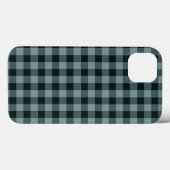 Coques Case-Mate iPhone Noir bleu À damiers En vichy Motif (Verso (horizontal))