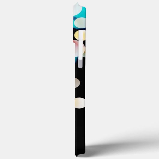 Coques Case-Mate iPhone Noir Bokeh Personnalisé Monogramme Iphone (Verso / Gauche)