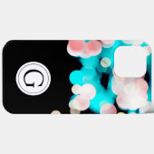 Coques Case-Mate iPhone Noir Bokeh Personnalisé Monogramme Iphone (Verso (horizontal))