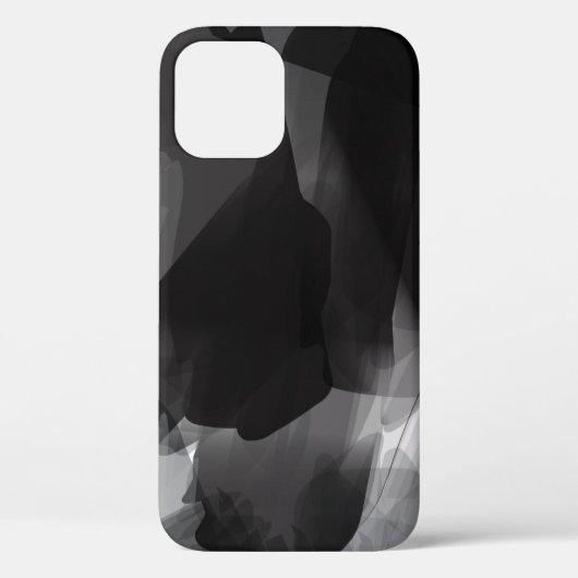 Coques Case-Mate iPhone Noir brossé et blanc Peint Abstrait fond (Verso)