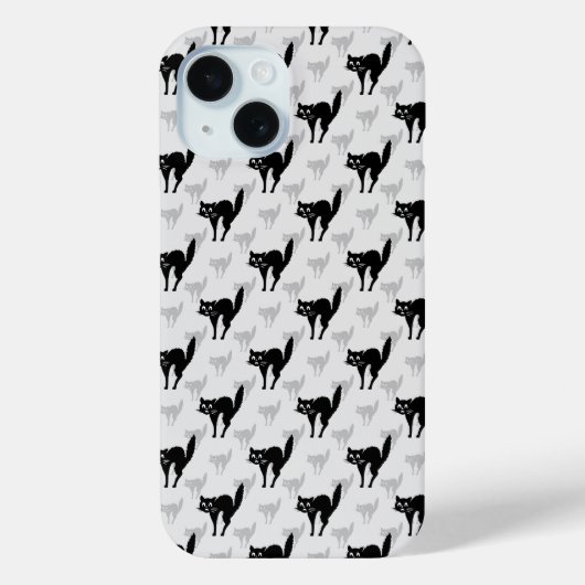 Coques Case-Mate iPhone Noir Chat Shadow Silhouette Motif Design (Verso)