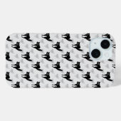 Coques Case-Mate iPhone Noir Chat Shadow Silhouette Motif Design (Verso (horizontal))