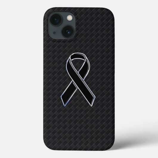 Coques Case-Mate iPhone Noir Classé Style Chrome Conception au ruban (Verso)
