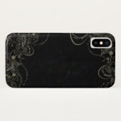Coques Case-Mate iPhone Noir d'art Abstrait (Dos (Horizontal))