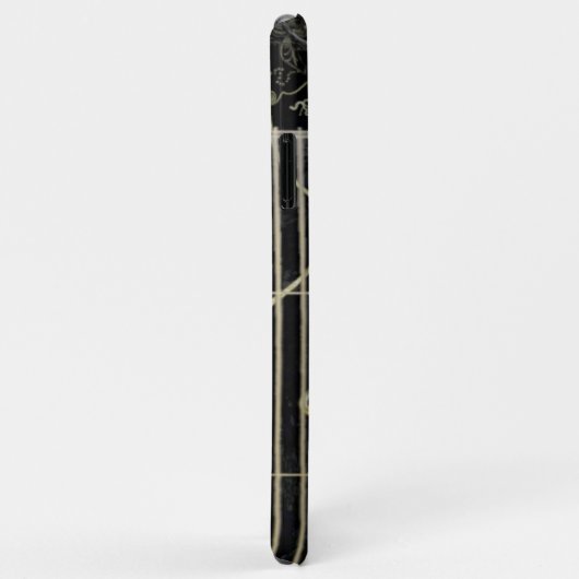 Coques Case-Mate iPhone Noir d'art Abstrait (Dos/Droite)