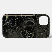 Coques Case-Mate iPhone Noir d'art Abstrait (Verso (horizontal))