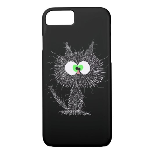 Coques Case-Mate iPhone Noir de chat confus  (Dos)