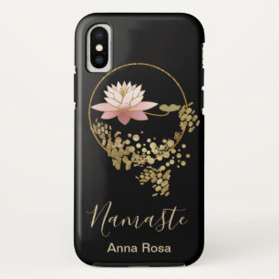 Case-Mate iPhone Case Noir de zen de parties scintillantes d'or de