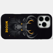 Coques Case-Mate iPhone Noir d'orignal (Verso (horizontal))