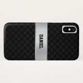 Coques Case-Mate iPhone Noir et argent (Dos (Horizontal))