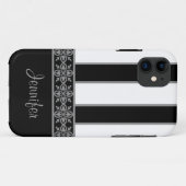 Coques Case-Mate iPhone Noir et blanc (Dos (Horizontal))