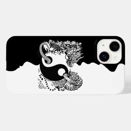 Coques Case-Mate iPhone Noir et blanc (Verso (horizontal))