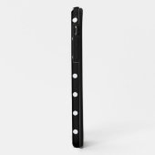 Coques Case-Mate iPhone Noir et blanc à pois (Dos/Gauche)