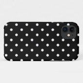 Coques Case-Mate iPhone Noir et blanc à pois (Dos (Horizontal))