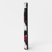 Coques Case-Mate iPhone Noir et blanc avec taches rouges amour motif (Dos/Gauche)