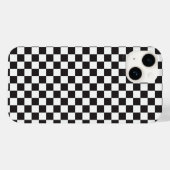 Coques Case-Mate iPhone Noir Et Blanc Classique Rétro À damiers Motif (Verso (horizontal))