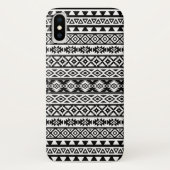 Coques Case-Mate iPhone Noir et blanc de motif stylisés par Aztèque (Dos)