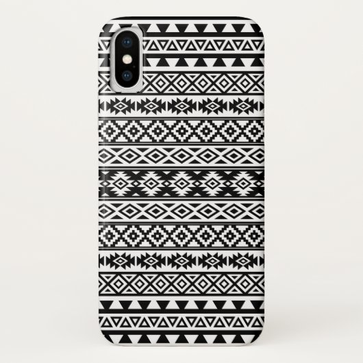 Coques Case-Mate iPhone Noir et blanc de motif stylisés par Aztèque (Dos)