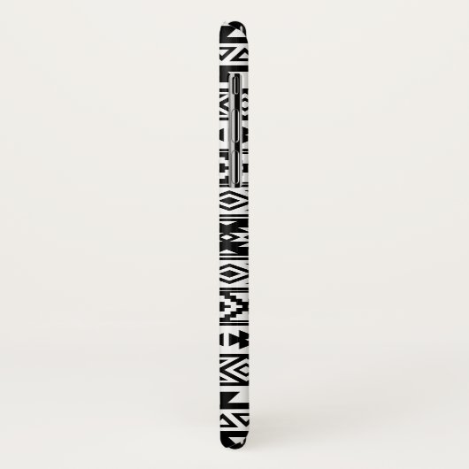 Coques Case-Mate iPhone Noir et blanc de motif stylisés par Aztèque (Dos/Gauche)