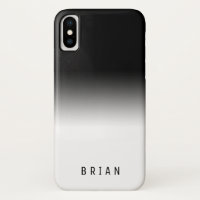 Noir et blanc FRAIS chic de gradient personnalisé