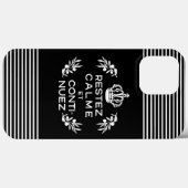 Coques Case-Mate iPhone Noir et blanc Français Garder le calme et continue (Verso (horizontal))
