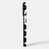 Coques Case-Mate iPhone Noir et blanc Mid-Century Moderne Monogramme Abstr (Verso / Gauche)