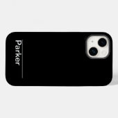 Coques Case-Mate iPhone Noir et blanc minimal classique (Verso (horizontal))