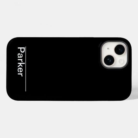 Coques Case-Mate iPhone Noir et blanc minimal classique (Verso (horizontal))