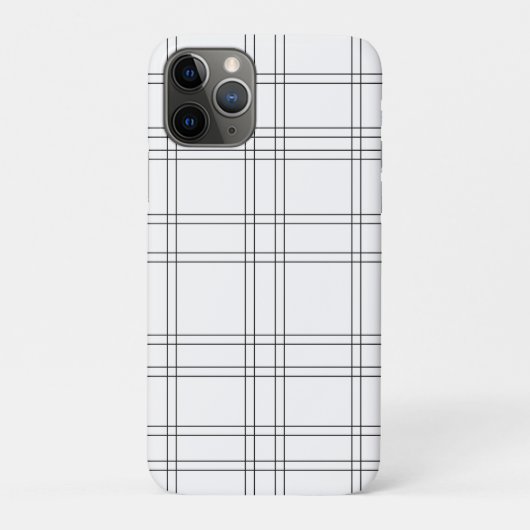 Coques Case-Mate iPhone Noir et blanc Minimal moderne Plaid Motif propre (Dos)