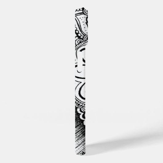 Coques Case-Mate iPhone Noir et blanc Moderne élégant Mandala élégant (Verso / Droite)