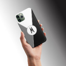 Noir et blanc Monochrome Bloc de couleur Monogramm