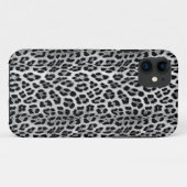 Coques Case-Mate iPhone Noir et blanc monochrome, léopard motif (Dos (Horizontal))