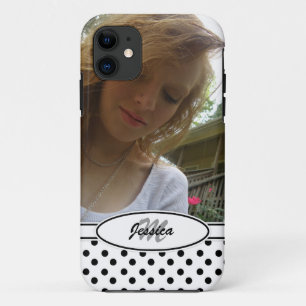 Coque Case-Mate Pour iPhone Noir et blanc : Monogramme : Image : cas de