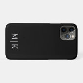 Coques Case-Mate iPhone Noir et blanc | Monogramme moderne (Dos (Horizontal))