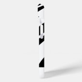 Coques Case-Mate iPhone Noir et blanc Monogramme moderne élégant Abstrait (Verso / Gauche)