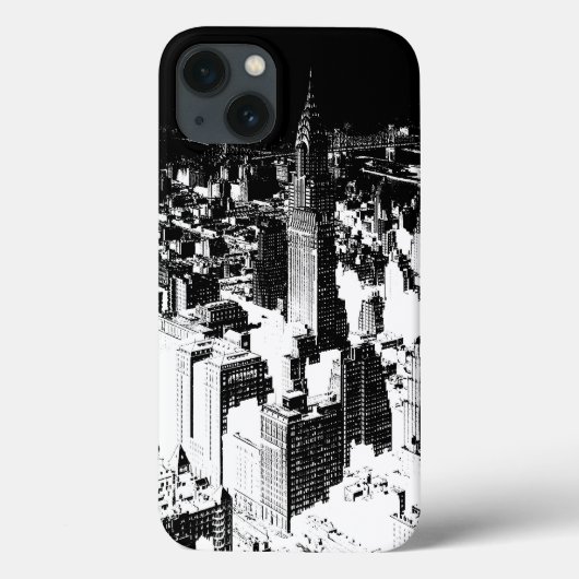 Coques Case-Mate iPhone Noir et blanc New York (Verso)
